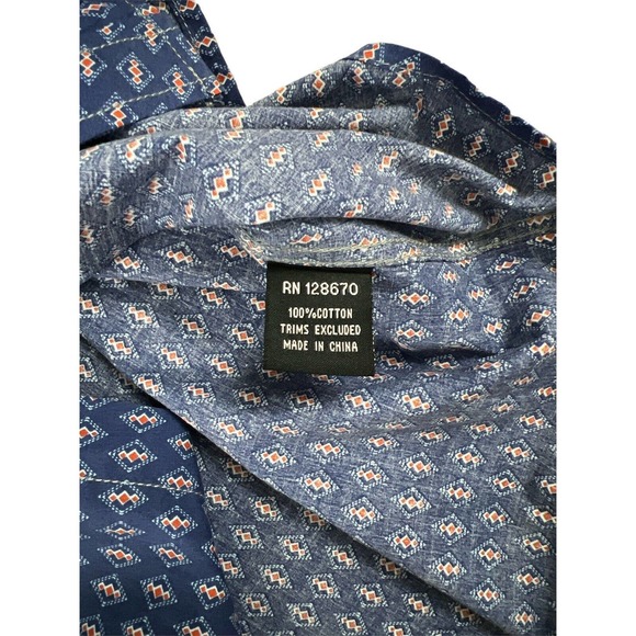 Cowboy Hardware Men Blue Short Sleeve‎ Pearl Snap Shirt Size XXL - Picture 4 of 7